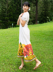 Golden Season Puff Sleeve Dress