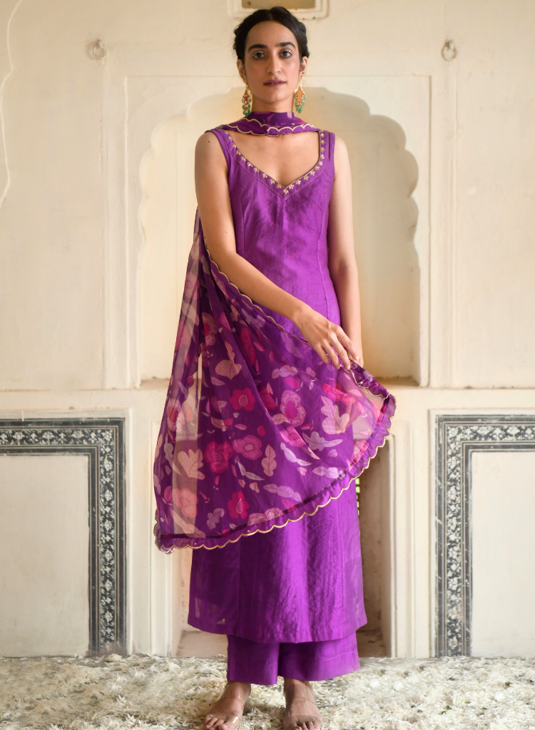 Grape Wine Kurta Set