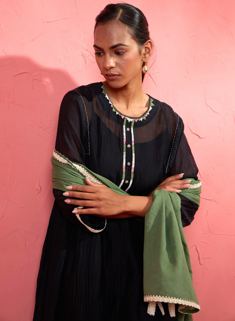 Green Zoya Dupatta