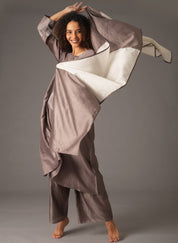 Greige Dress Scarf Set