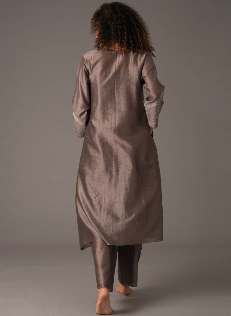 Greige Dress Scarf Set