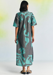 Grisaille Collared Maxi Dress