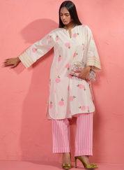 Gul Rose V Neck Kurta Set