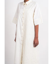 Half Stripe Shirt Dress