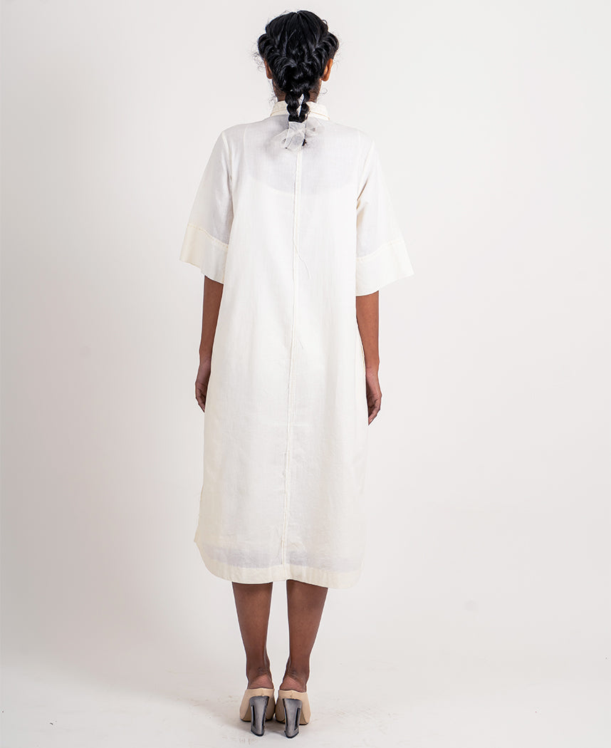 Half Stripe Shirt Dress