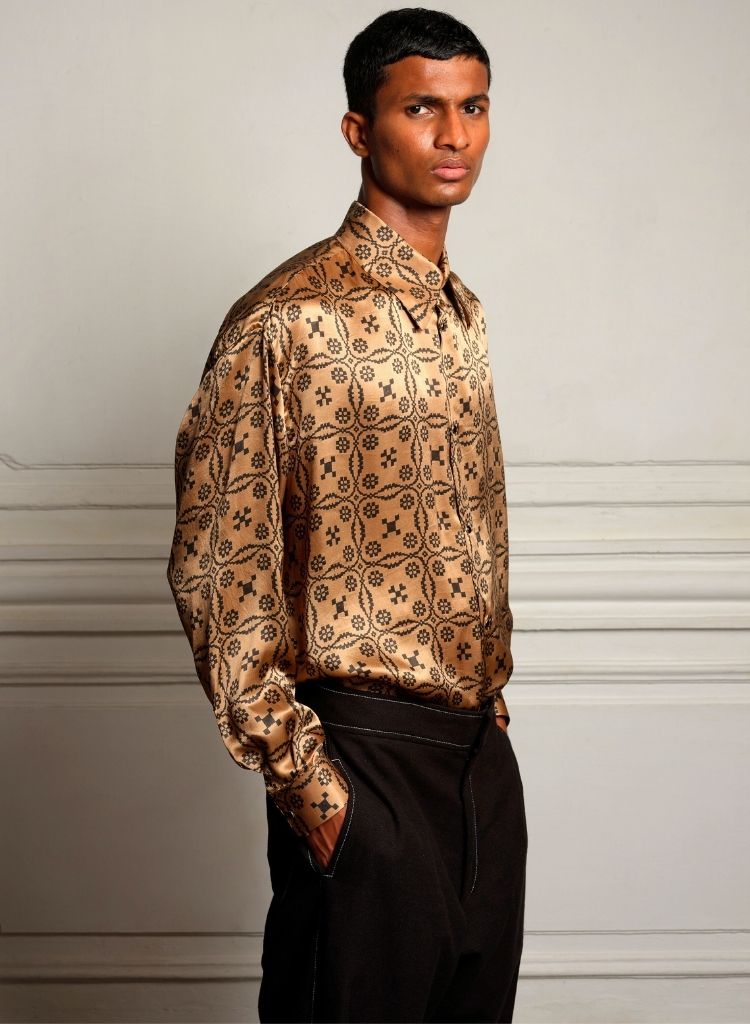 Hand Block Silk Shirt