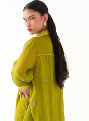 Hand Emb Detail Shirt Set