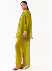 Hand Emb Detail Shirt Set