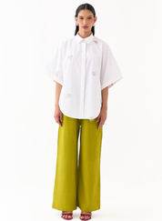 Hand Emb U-Hem Shirt
