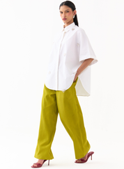 Hand Emb U-Hem Shirt