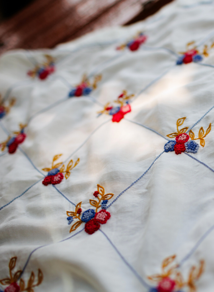 Hand Embroidered Overlay
