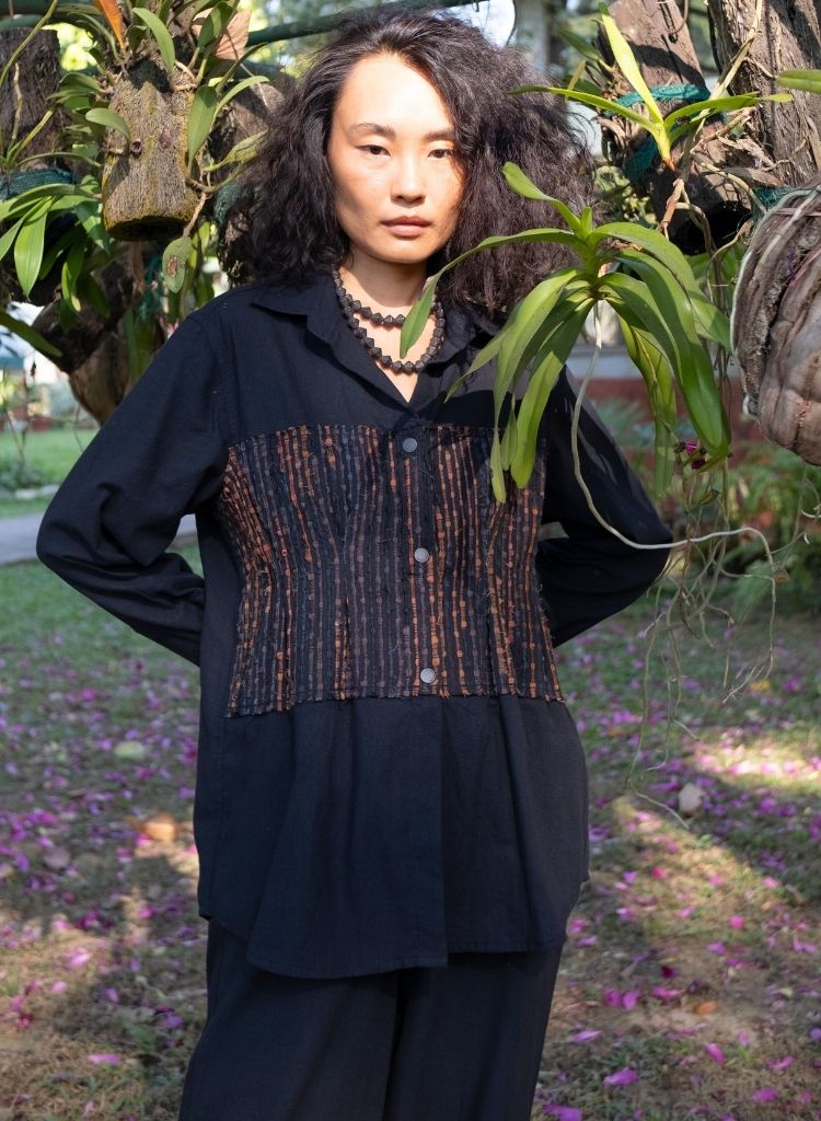Handwoven Black Copper Hunza Shirt