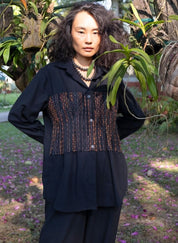 Handwoven Black Copper Hunza Shirt