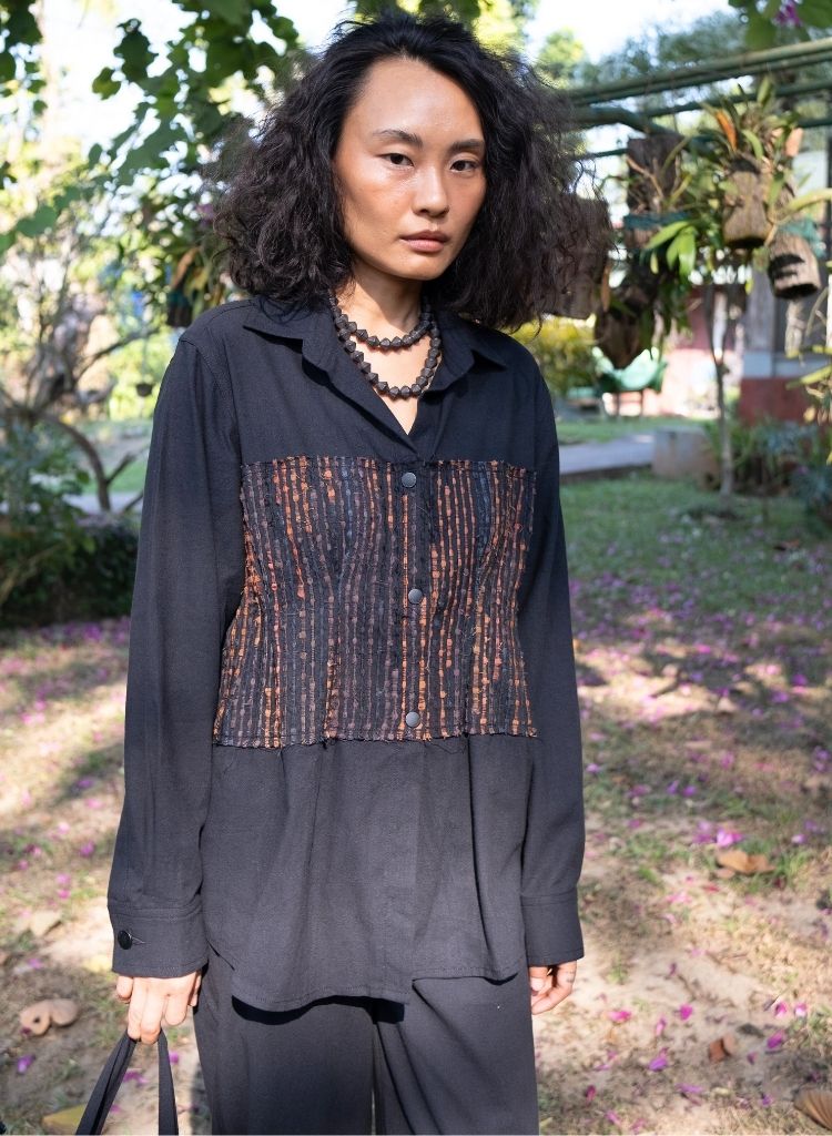 Handwoven Black Copper Hunza Shirt