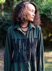 Handwoven Green Hunza Shirt