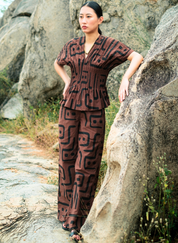Handwoven Sailor Flared Pants