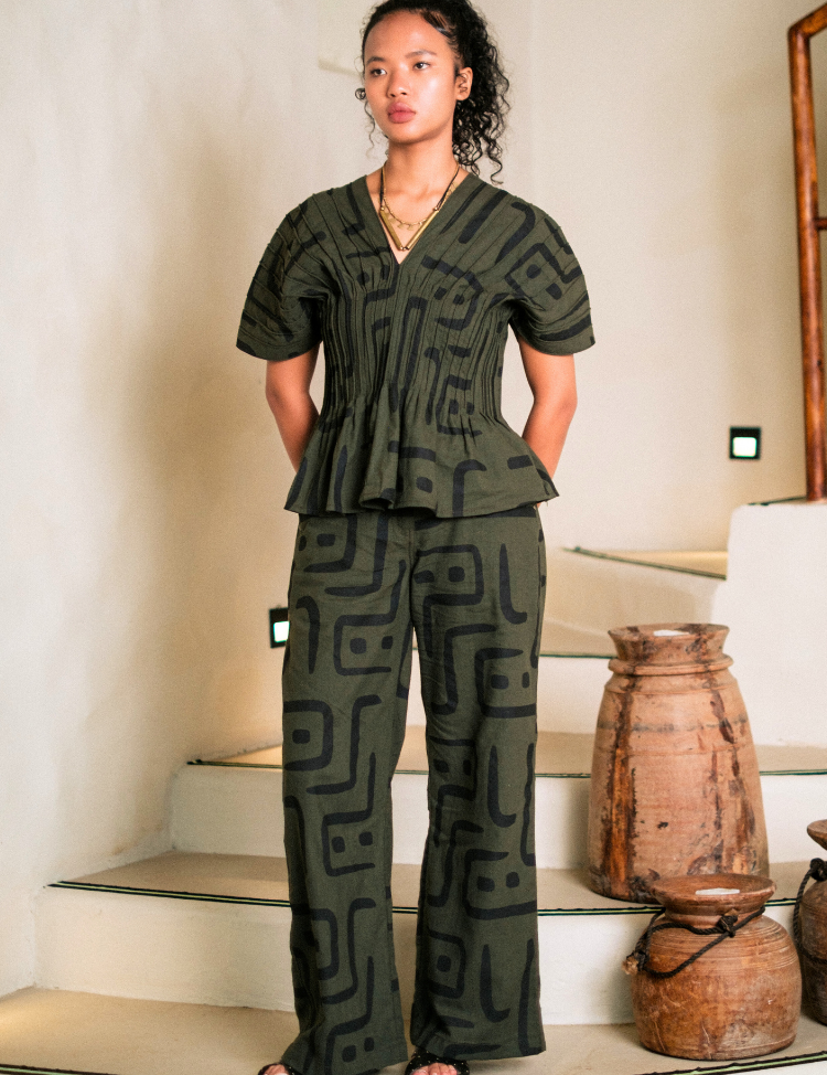 Handwoven Sailor Flared Pants