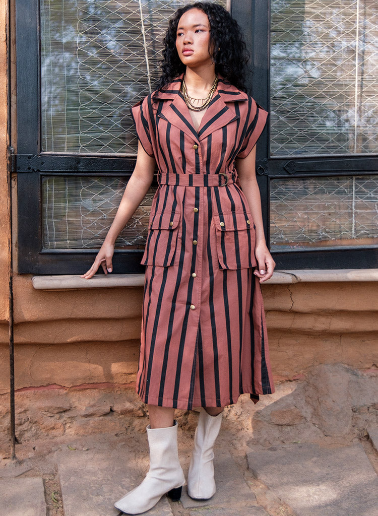 Harajuku Stripe Trench