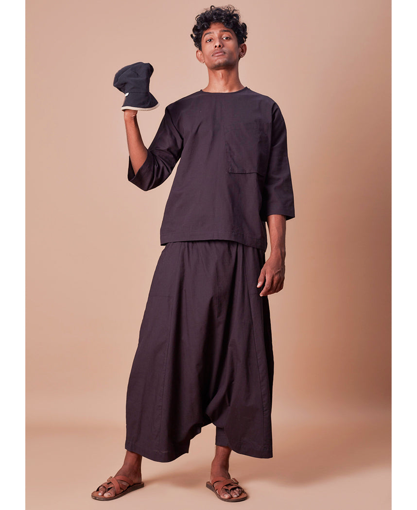 Buy HANGUP Purple Solid Silk Regular Fit Men's Harem Pants | Shoppers Stop