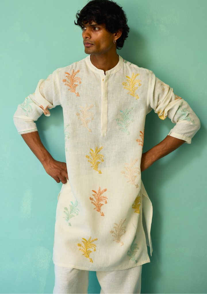 Haruto Hand Embroidered Kurta