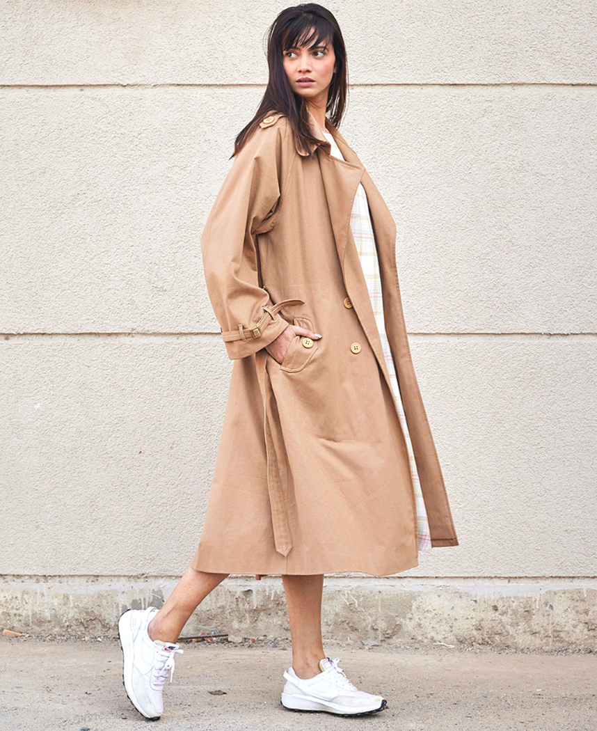 Heart Wood Trench Coat