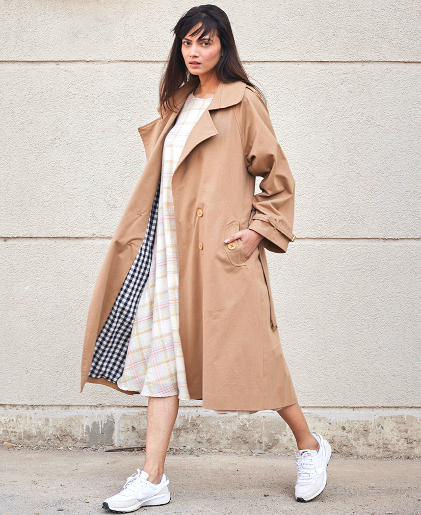 Heart Wood Trench Coat