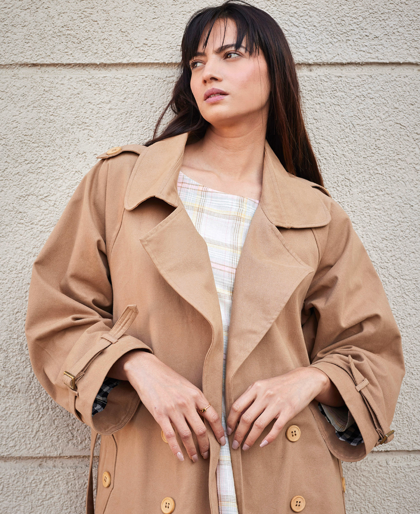 Heart Wood Trench Coat
