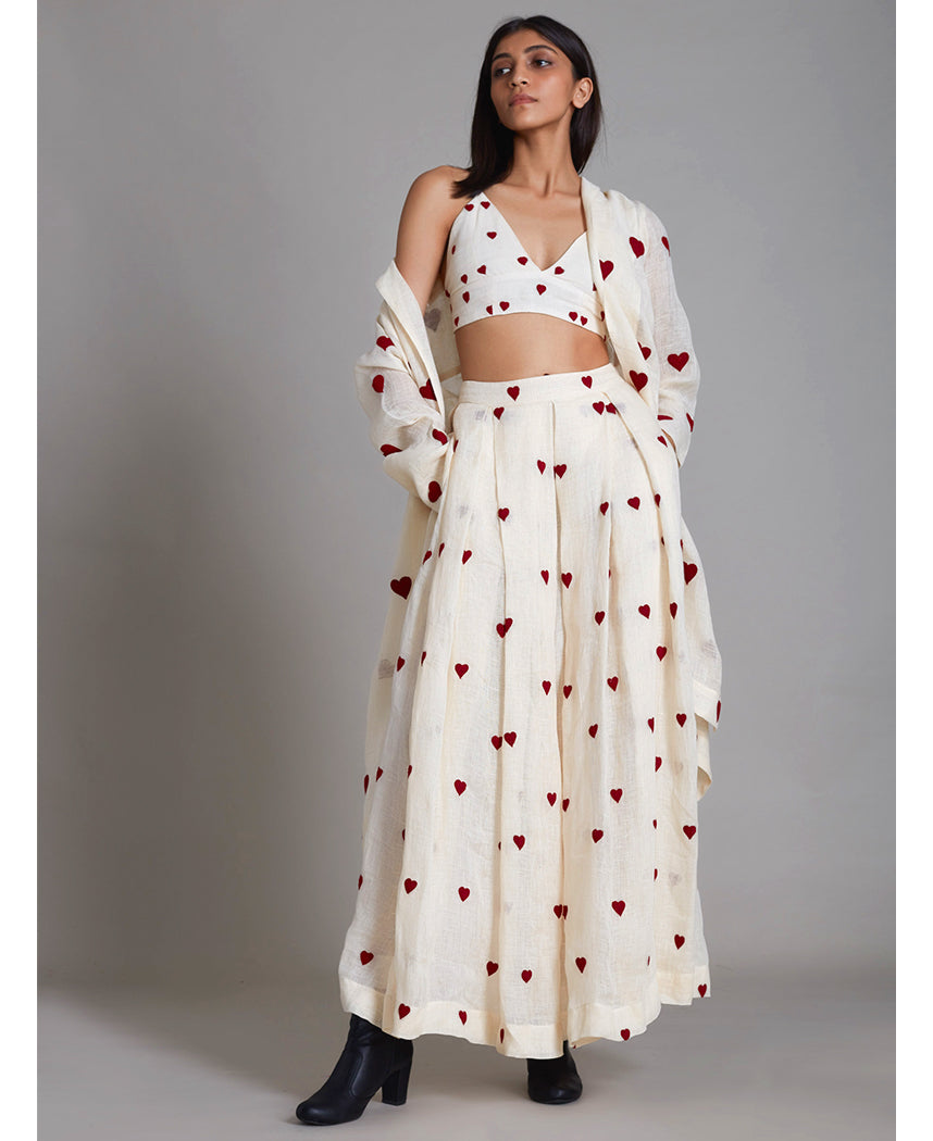 Heart Cover Lehenga Set