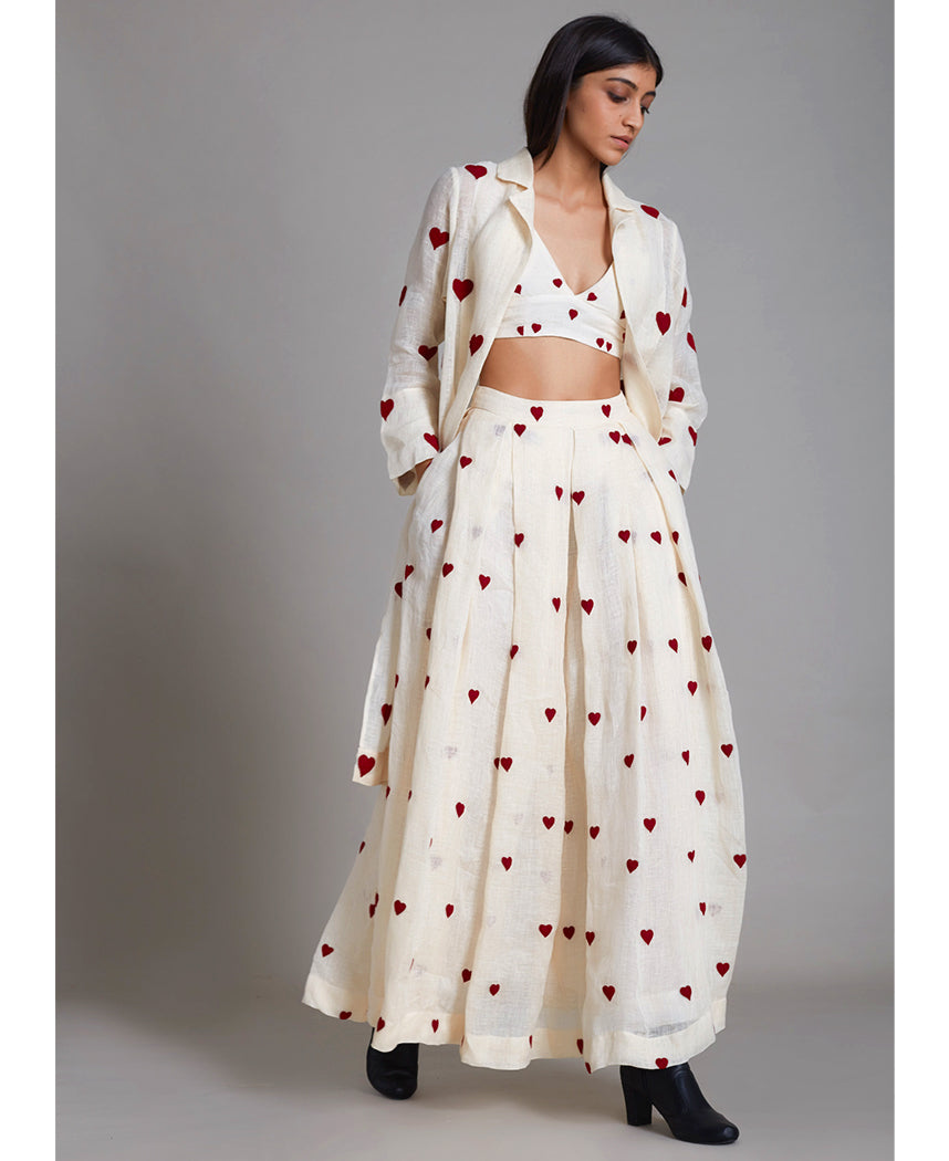 Heart Cover Lehenga Set