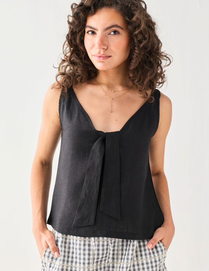 Hemp-Front-Tie-Cami-Top-Black-A.png