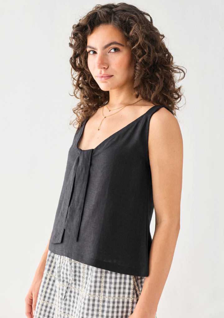 Hemp Front Tie Cami Top