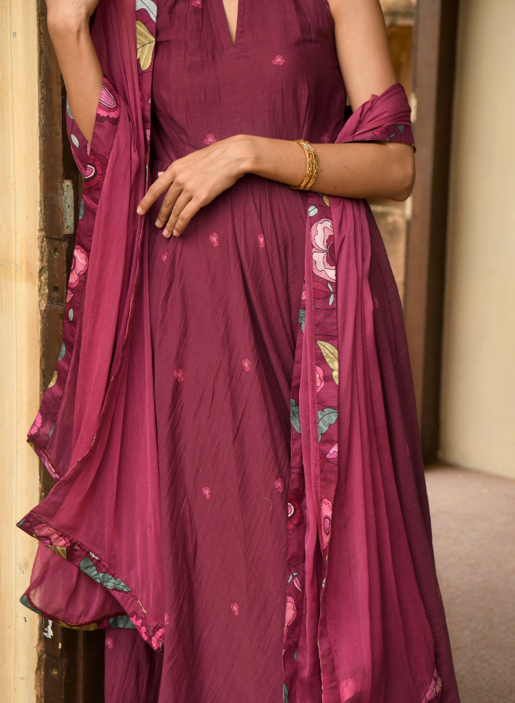 Hibiscus Bloom Kurta Set