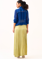Overlap Pleated Skirt