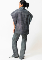 High-Waisted Denim Pants