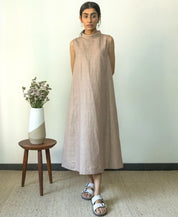 High Neck A-Line Dress