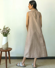 High Neck A-Line Dress