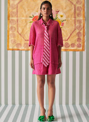 Hot Pink Crochet Shirt