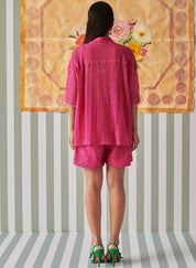 Hot Pink Crochet Shirt