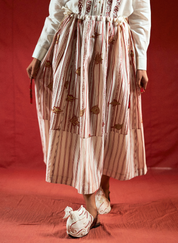 Htami Drawstring Panelled Skirt