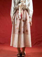 Htami Drawstring Panelled Skirt