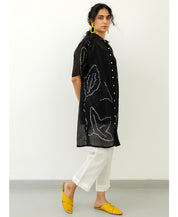 Black Bandhani Tunic Set