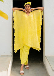 Iced Lemon Kaftan Set