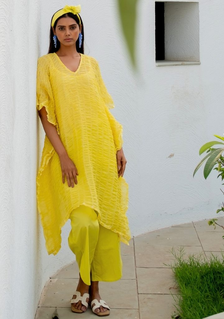 Iced Lemon Kaftan Set