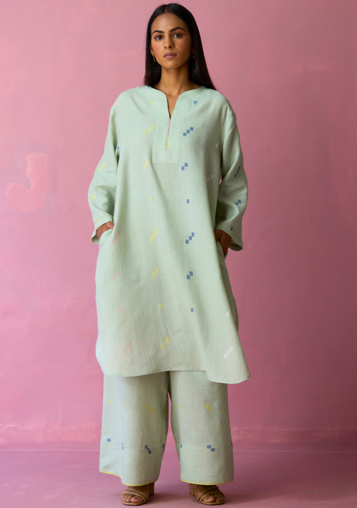 Ikara Jamdani Kurta Set