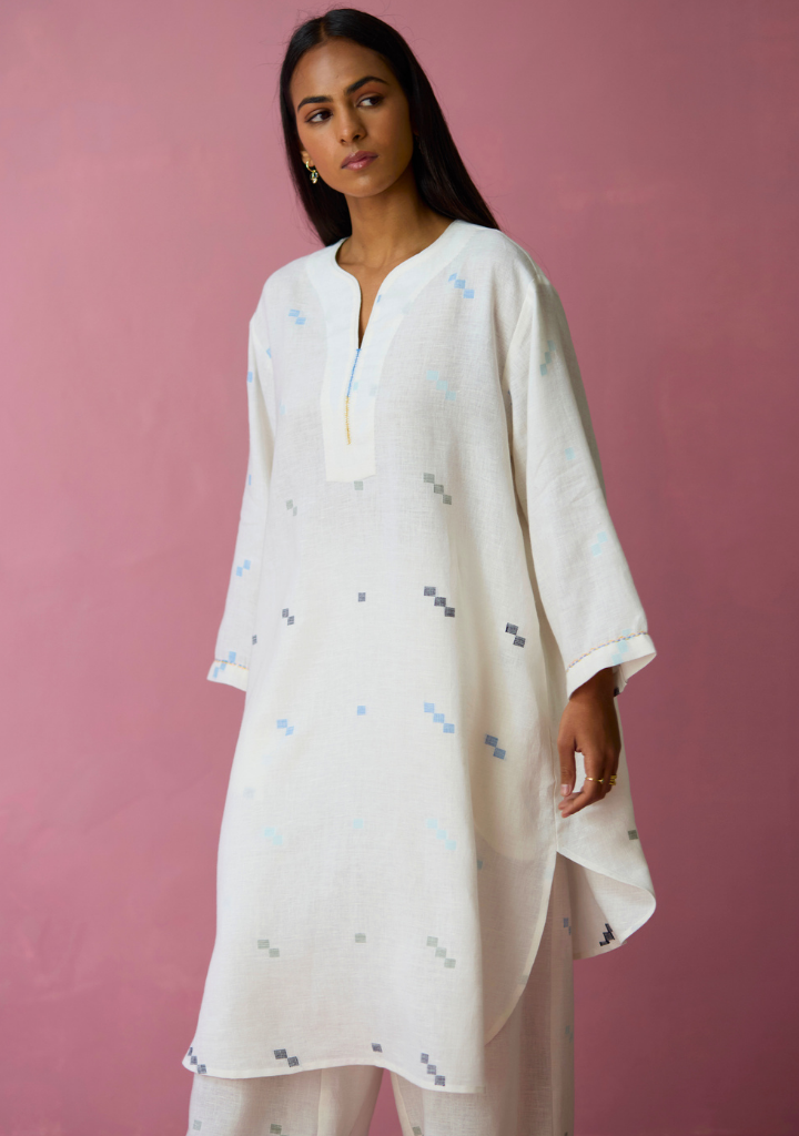 Ikara Jamdani Kurta Set