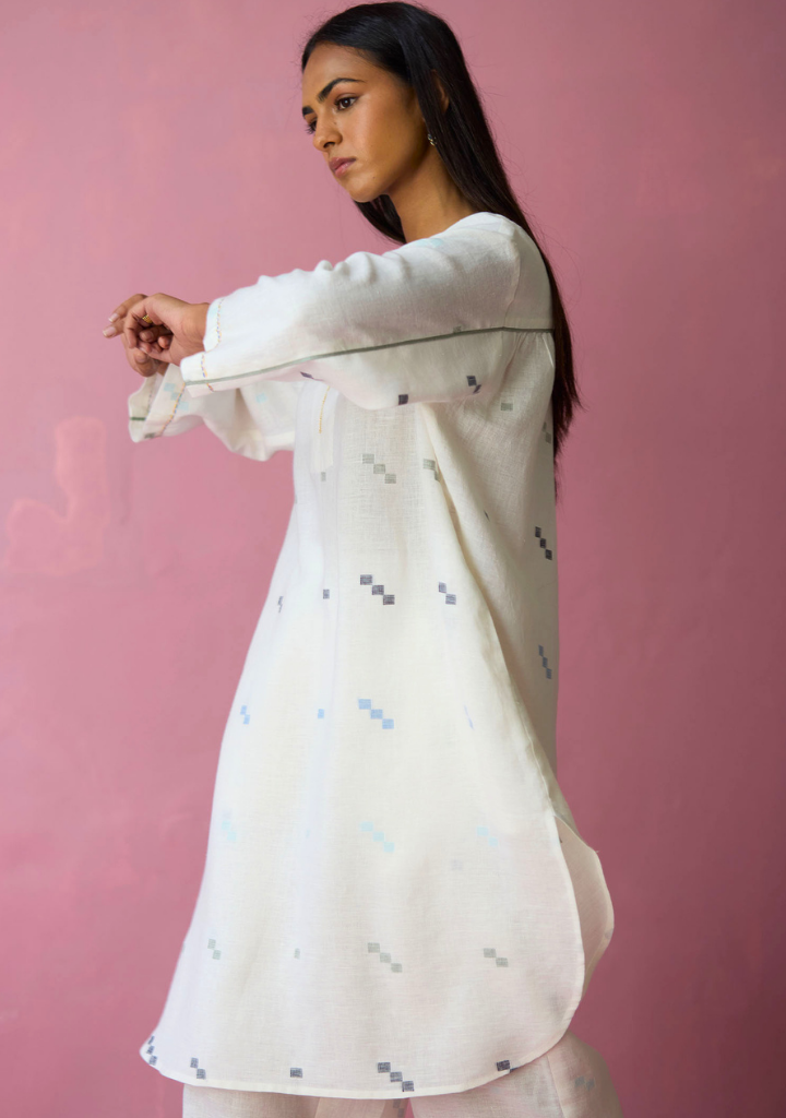Ikara Jamdani Kurta Set