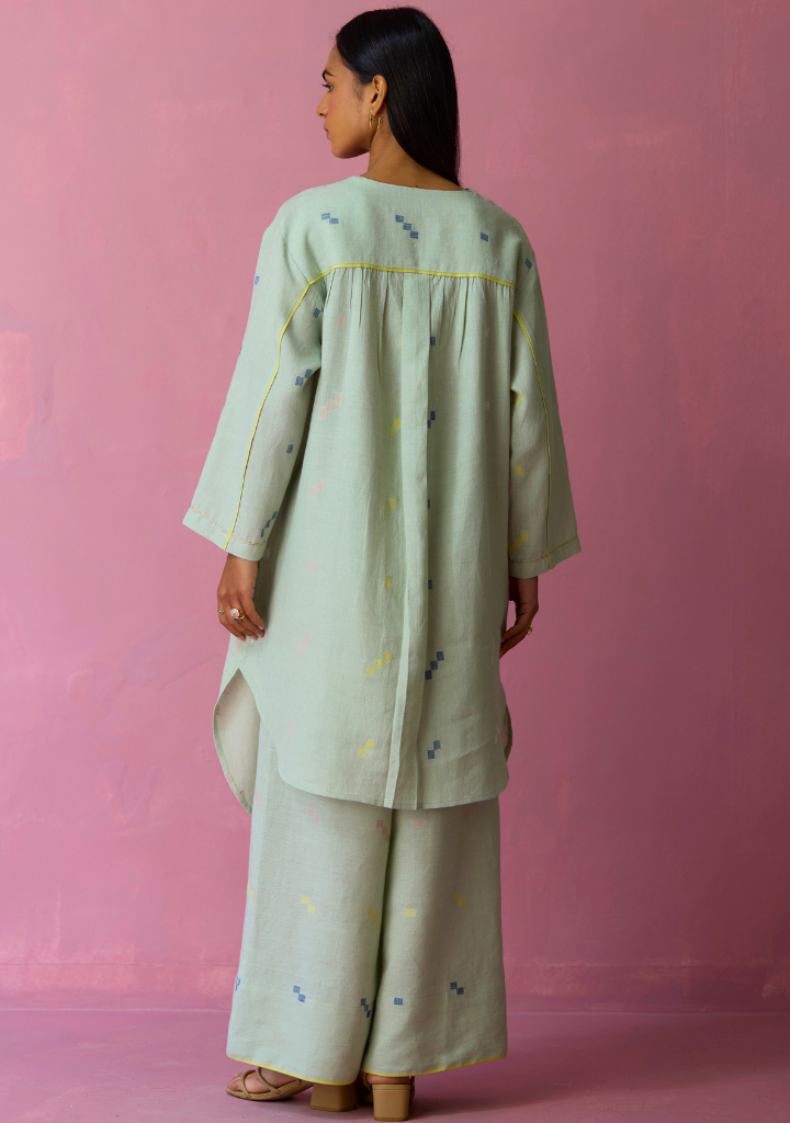 Ikara Jamdani Kurta Set