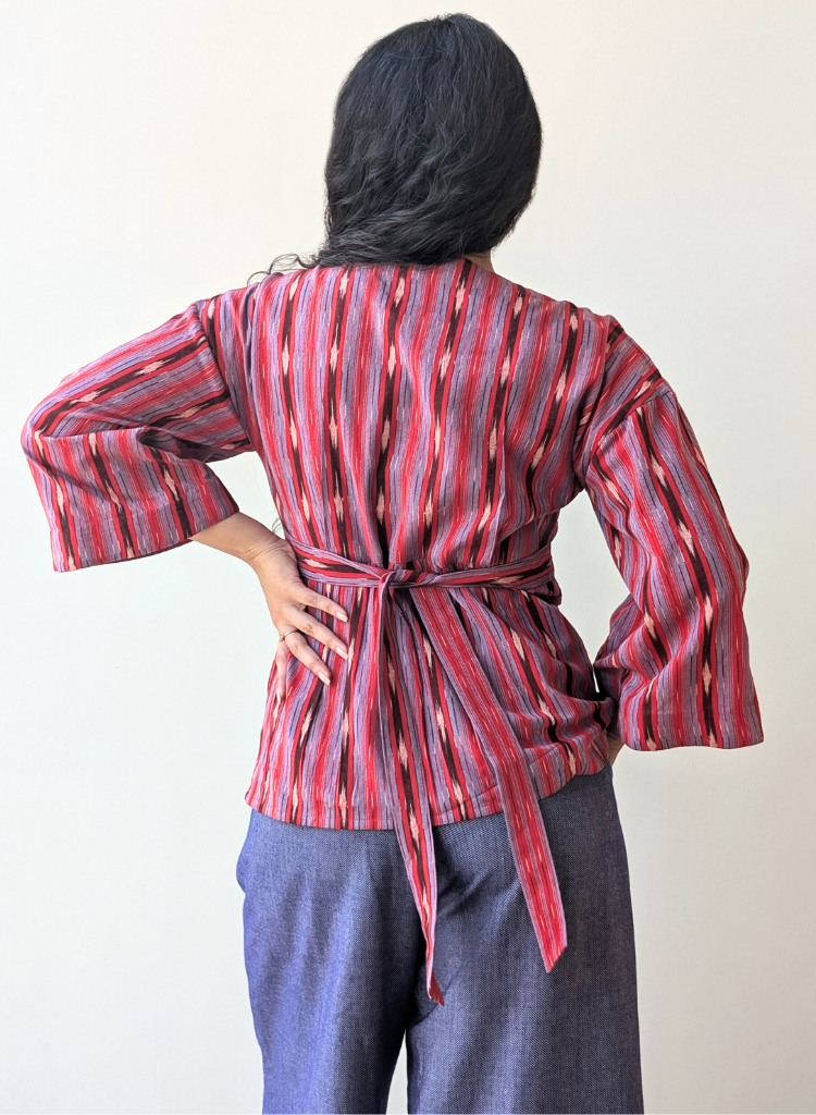 Ikat Kimono Top