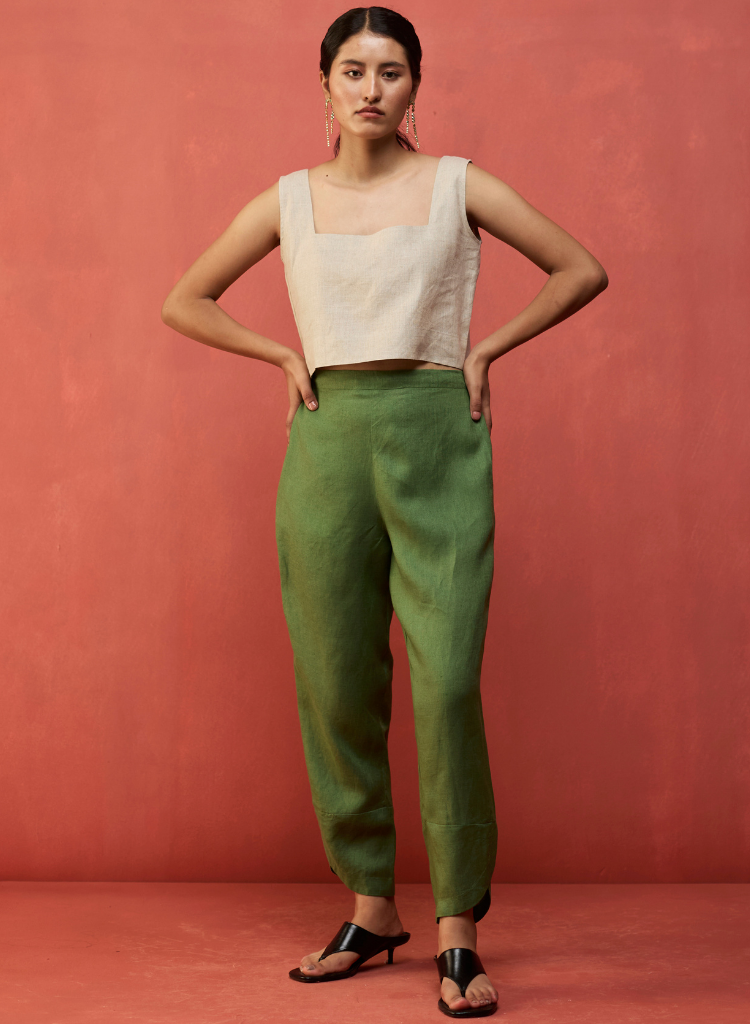 Ikis Overlapping Hem Pants