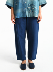 Indigo Barrel Pants